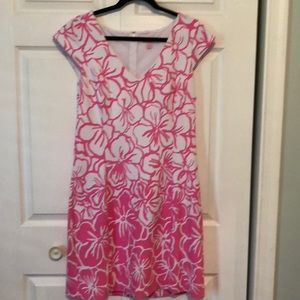 Authentic Lilly Pulitzer Pink and White Dress XL